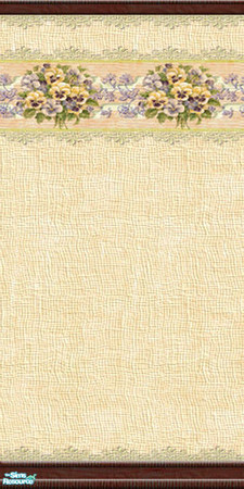 Sims 2 — Fancy Pansy - wallpaper 01 by perelinka — Wallpaper with pansies 1/5.