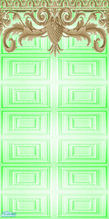 Sims 2 — Wall - Green with Pineapple border by Sheera — Part of my Green Antique Walls & Floors Set, hope you\'ll