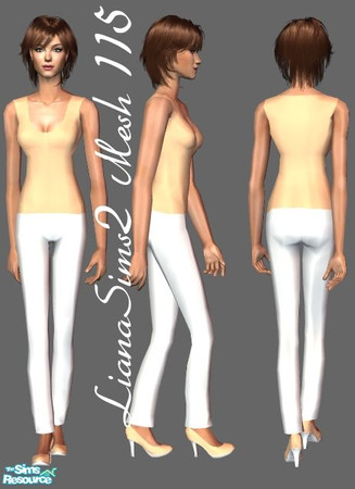 Sims 2 — Mesh 115 LianaSims2 by Lianaa — Mesh 115 LianaSims2 - mesh with alpha editable shoes
