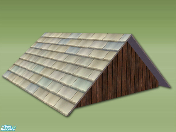 Sims 2 — Garden Shed 3x4 Deco Roof - Stone by Shakeshaft — Part of a set to create a Garden Potting Shed for your Sims,