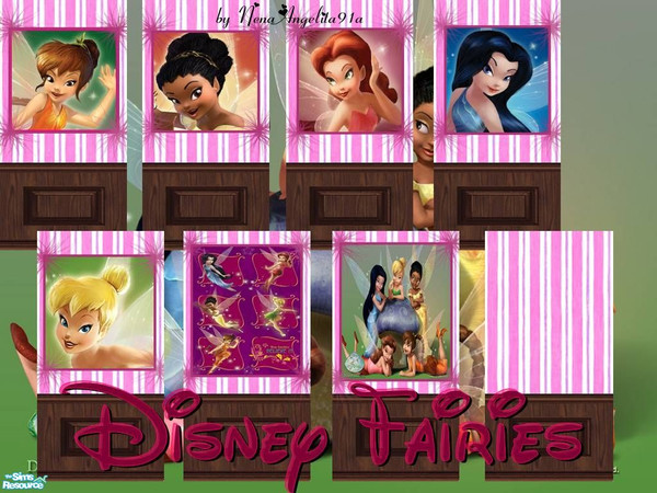 Sims 2 — Disney Fairies Set 1 by NenaAngelita91a — This set have 8 walls about the fairies of Disney I hope you like this