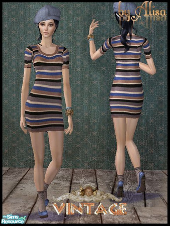 Sims 2 — AF dress/vintage2 by Alisa13132 — Vintage dress