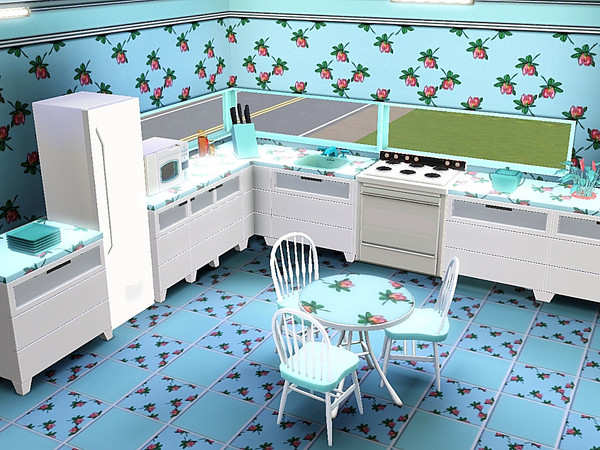 Sims 3 — marcorse_red rhodo pattern by marcorse — Single flower heads of red rhododendron in an appealing scatter pattern