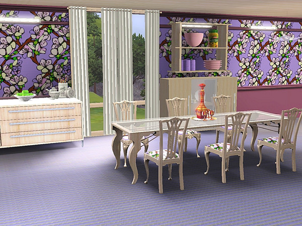 Sims 3 — marcorse_lattice blossom pattern by marcorse — A large format lattice pattern created by branches of fruit tree