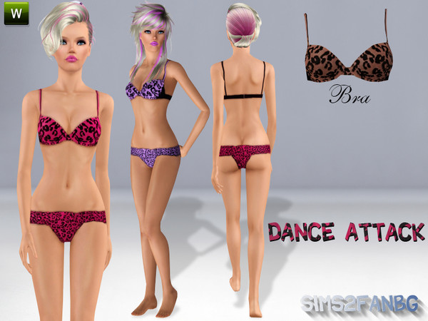 Sims 3 — Dance Attack - bra by sims2fanbg — .:Dance Attack:. Bra in 3 recolors,Recolorable,Launcher Thumbnail. I hope u