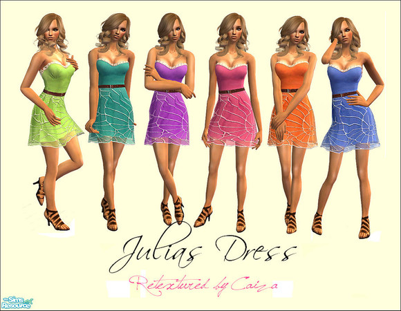 Sims 2 — Julias Dress by Caiza — As requested :) With a few more colors I hope you will enjoy.