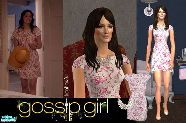 Sims 2 — Gossip Girl Blair Waldorf Dress in The Wrong Goodbye by hanhpiz2 — Blair\'s Dress in Gossip Girl S04E22 - The