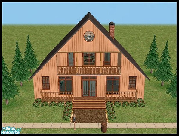 Sims 2 — Cottage Country by ricarpin762 — enjoyment of this cabin in his neighborhood has; 1 double bedroom, 1 large
