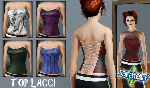Sims 3 — Top_Lacci by saratella — a beautiful top with braided straps behind