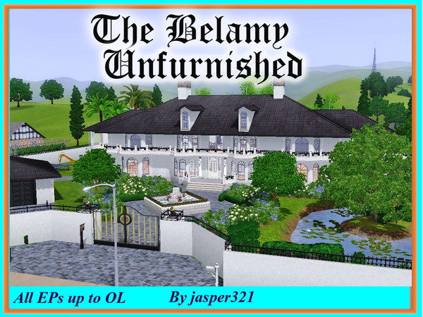 Sims 3 — The Belamy. by jasper321 — This charming manor house sits comfortably in it's floral grounds. Features ponds and