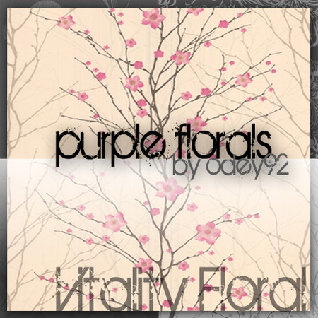 Sims 3 — Vitality Floral by Odey92 — Subtle atercolour effects and pretty floral details are added to a silhouette sprig