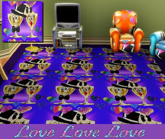 Sims 3 — Love Love Love by allison731 — By allison731 www.thesimsresource.com Pattern with romantic and funny theme.