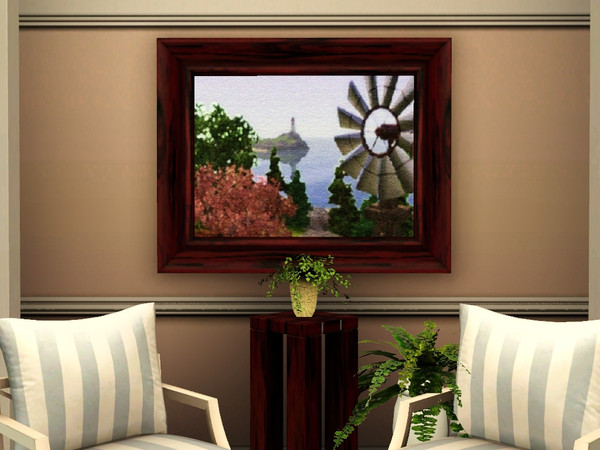 Sims 3 — Sunset Valley Canvas by spitzmagic — Beautiful Sunset Valley painting canvas style