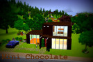 Sims 3 — Mini Chocolate by lovehate999 — Mini Chocolate is a one bedroom, one and a half bathroom home. The first floor