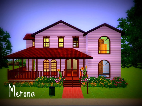 Sims 3 — Merona by lovehate999 — Merona is a large two story family house, that was built to house a large household. The