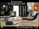 Sims 3 — Amarante Livingroom by AnoeskaB — A Modern Livingroom with 26 new meshes. Many decorative items, a loungechair,