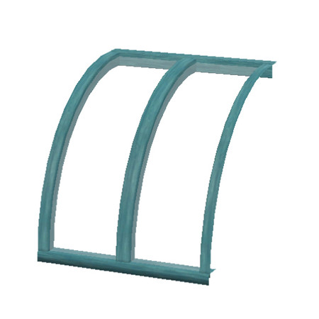 Sims 3 — 'Victoria' Glass Roof Curve by AppleFall — A section of glass roofing to create your own Victorian Glasshouse,