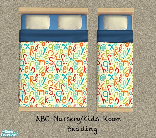 Sims 2 — ABC Nursery/Bedroom Set - Bedding by sinful_aussie — Bedding for boys!