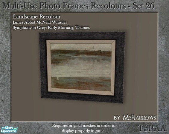 Sims 2 — Recolours Set 26 - Early Morning, Thames by MsBarrows — A recolour for my landscape proportioned photo frames,