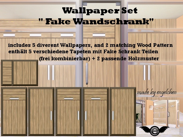 Sims 3 — Wallpaper Set -Fake Wall Closet-Fake Wand Schrank-  by engelchen1202 — Wallpaper Set -Fake Wall Closet- your
