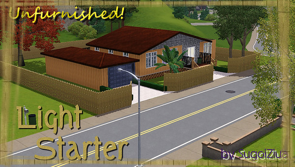 Sims 3 — Light Starter  (Unfurnihed) by SugoiZiua2 — Light is a starter for five Sims. It includes: - An open kitchen on