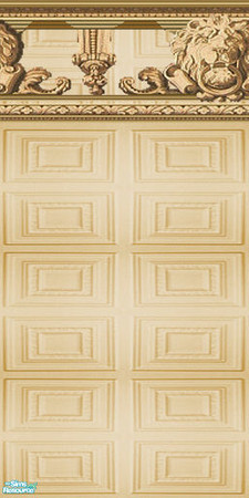 Sims 2 — Wall - Brown with Lion Head border by Sheera — Part of my Brown Antique Walls & Floors Set, hope you\'ll