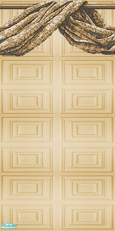 Sims 2 — Wall - Brown with Rolled Curtain border by Sheera — Part of my Brown Antique Walls & Floors Set, hope