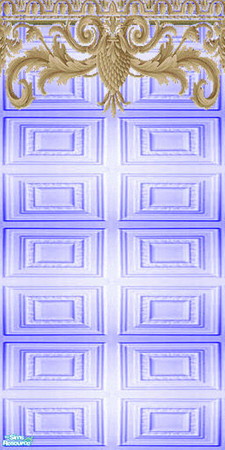 Sims 2 — Wall - Blue with Pineapple border by Sheera — Part of my Blue Antique Walls & Floors Set, hope you\'ll like