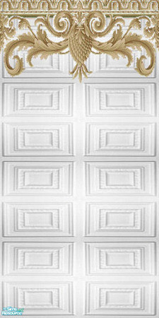 Sims 2 — White Antique Wall with Pineapple border by Sheera — Part of my White Antique Walls & Floors Set, hope