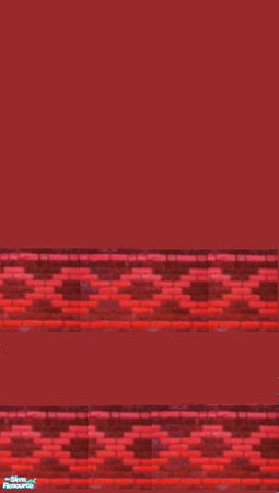 Sims 2 — Red brick wall by qvisn — by qvisn
