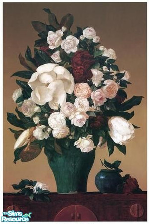 Sims 2 — Wall Hangings - Mc Roses & Magnolia by mistresscris — This painting can be purchased under