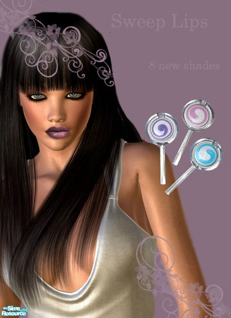 Sims 2 — Sweep Lips by Elena. — A set of 8 lipstick shades