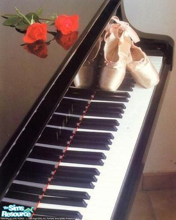 Sims 2 — Wall Hangings - Mc Ballet Slippers & Roses by mistresscris — This painting can be purchased under