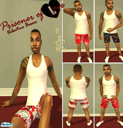 Sims 2 — Valentine Boxers by Ajoya — 