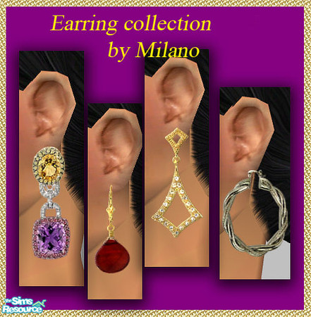 Sims 2 — Glam earrings by milanokat — Enjoy!