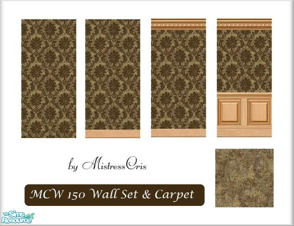 Sims 2 — MCW 150 Wall Set & Carpet by mistresscris — Created by MistressCris.