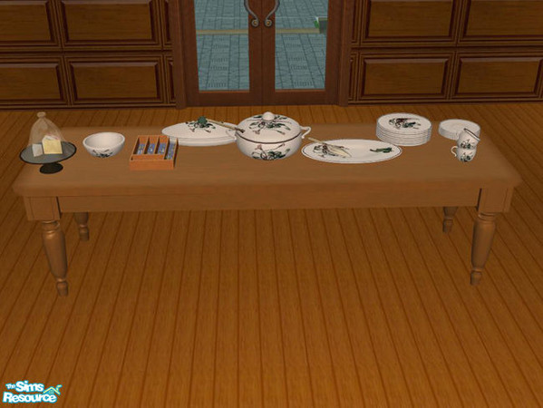 Sims 2 — PB Dining Recolor Honey - Diningtable 3tl by ShinoKCR — 