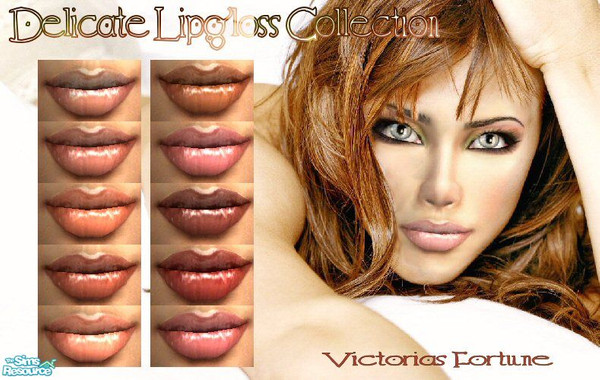 Sims 2 — VF Delicate Lipgloss Collection by fortunecookie1 — Here are 10 new lipglosses that compliment the VF Delicate