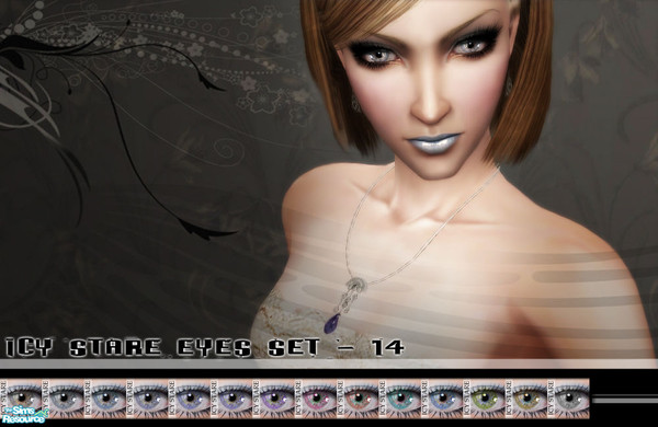 Sims 2 — Icy Stare Eyes Set-14 by kyna987 — Icy Stare Eyes, a set of 14 light eye colours. Hope you\'ll like them =]