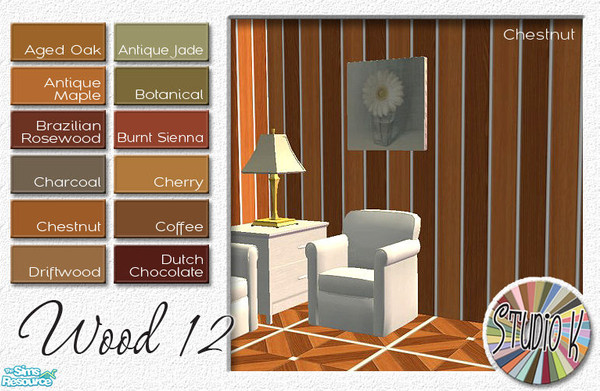 Sims 2 — Studio K Wood 12_Set 01 by StudioKhagerks — 