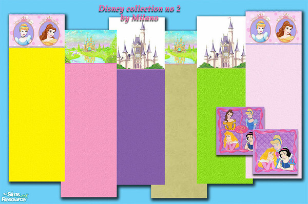 Sims 2 — Disney Walls and floors by milanokat — Enjoy the Disney characters :)