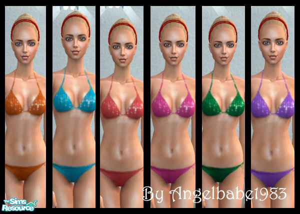 Sims 2 — Alicia-Rose Set by Angelbabe1983 — Here is a Set of Swimsuits for your Female Adult Sims. Sequin Top with plain