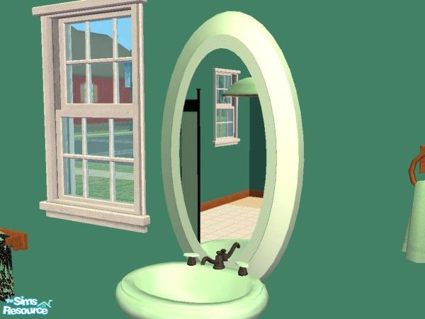 Sims 2 — TC76 Bathroom Set - Luvs10s Tc76 Oval Mirror by luvs10s — A bathroom mirror using textures supplied by