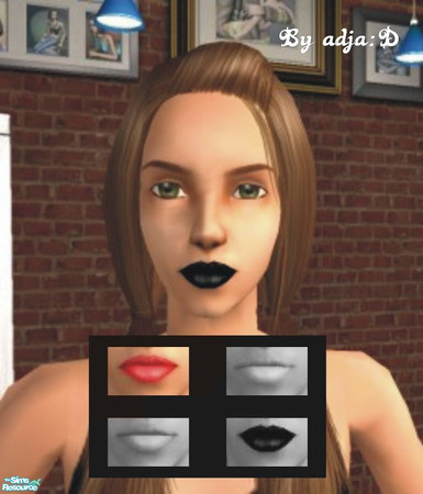 Sims 2 — New Line! - Lipstick - 3 by adjaD — ...
