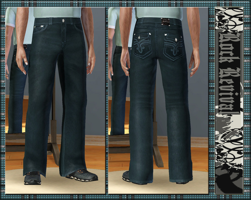 The Sims Resource - Rock Revival Jeans_Teen - Fully Recolorable