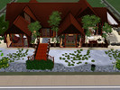 Sims 3 — Lone Retreat by Lamae2 — A beautifully decorated home with a swimming pool, reading area and bridge. Although
