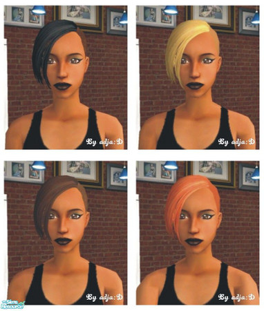 Sims 2 — Rihanna Alike Haircut - Ordinary Colors by adjaD — ...