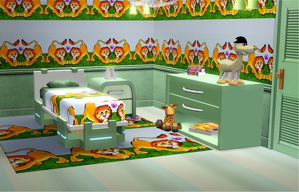Sims 3 — marcorse_playful leo pattern by marcorse — A bright and cheerful animal pattern for a child's room featuring a