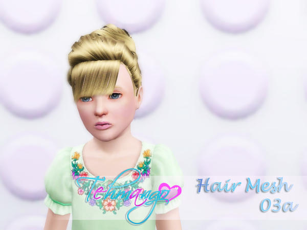 The Sims Resource - Tehmango - Hair Mesh 003 a (child)