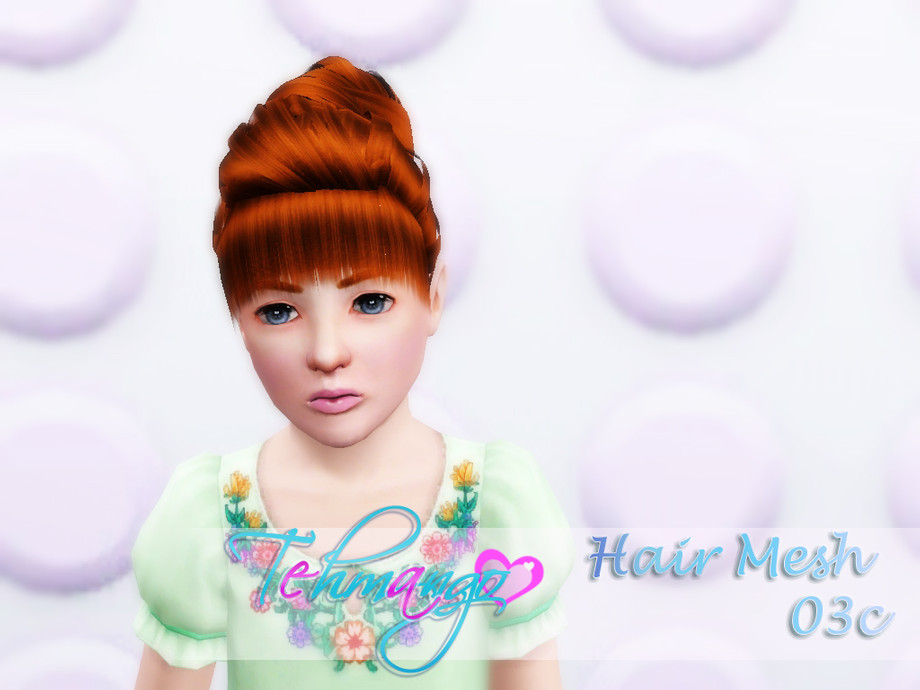 The Sims Resource - Tehmango - Hair Mesh 003c - (Child)